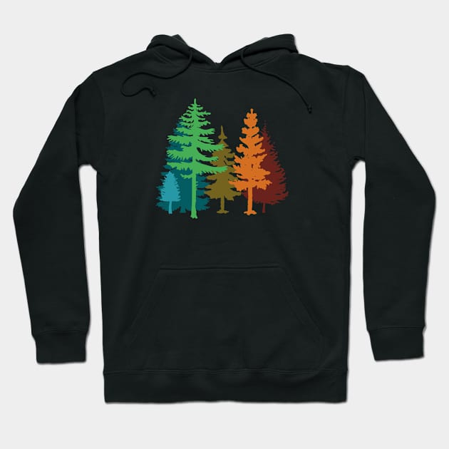 Trees silhouette Hoodie by PallKris